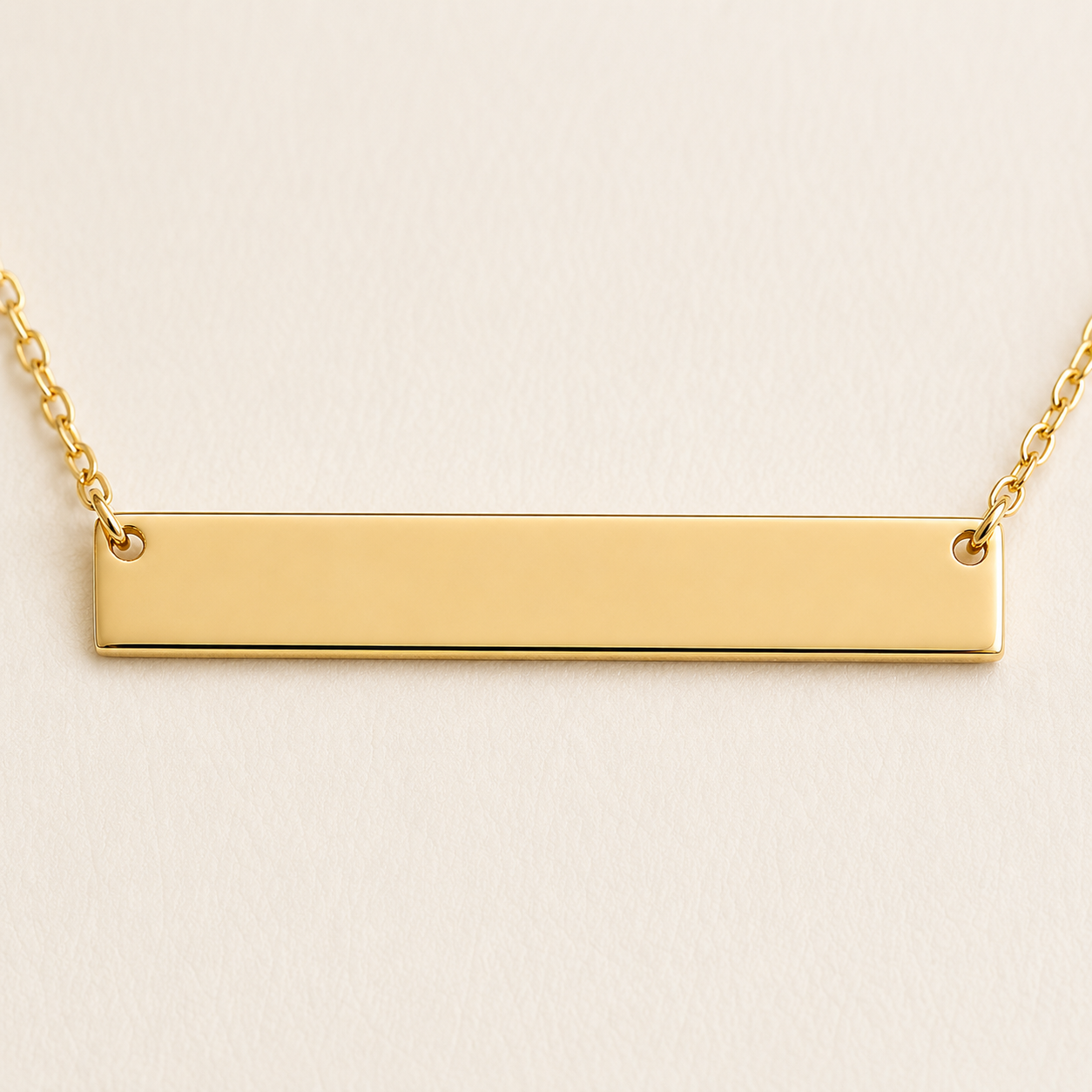 14 Karat Gold Plated Bar Necklace