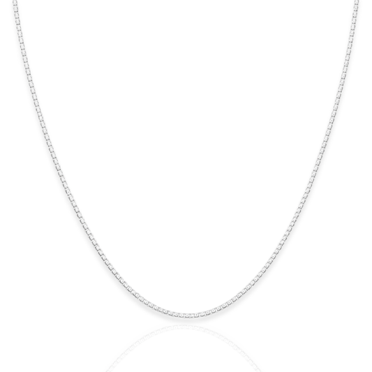 925 Sterling Silver Box Chain Necklace - 1.2mm