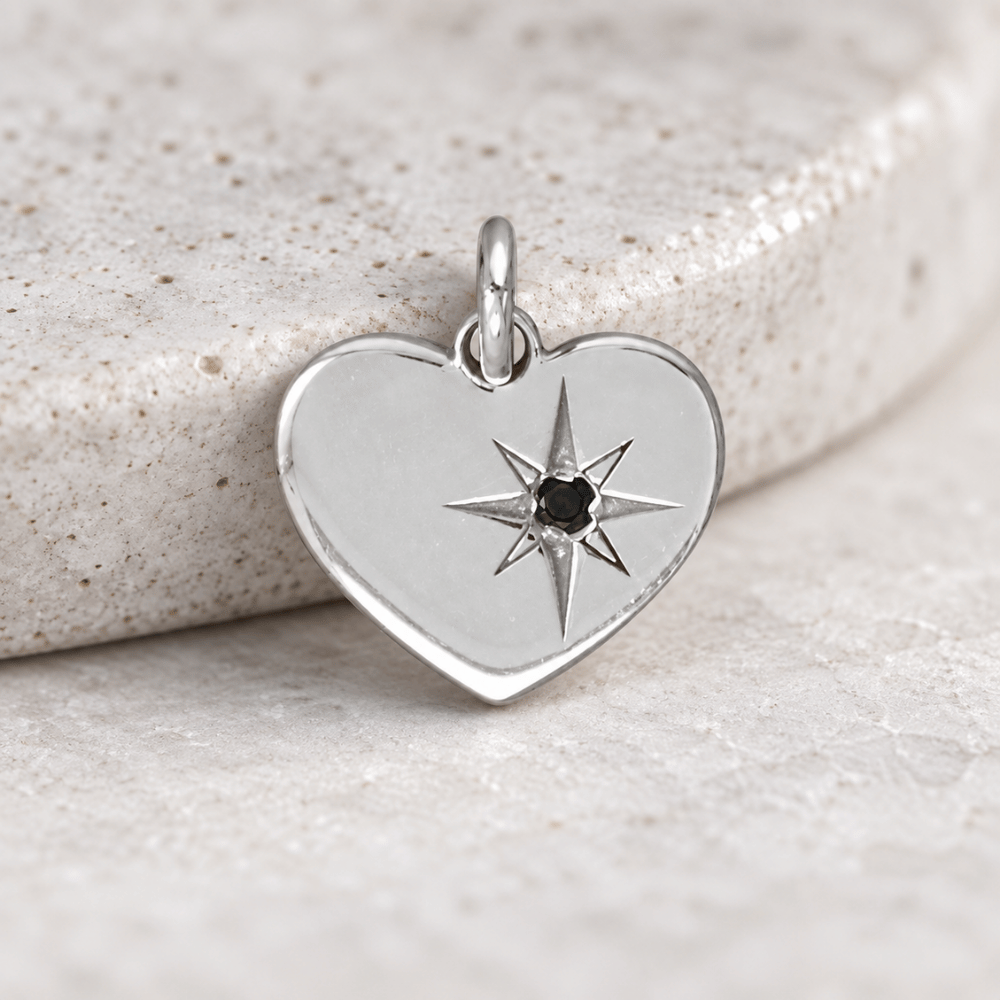 Black Diamond Heart Pendant