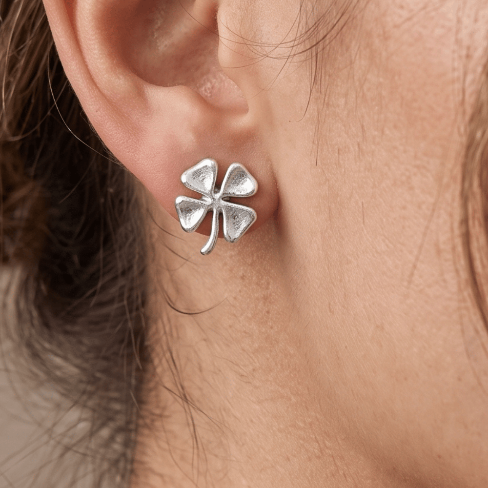 Four Leaf Clover Stud Earrings
