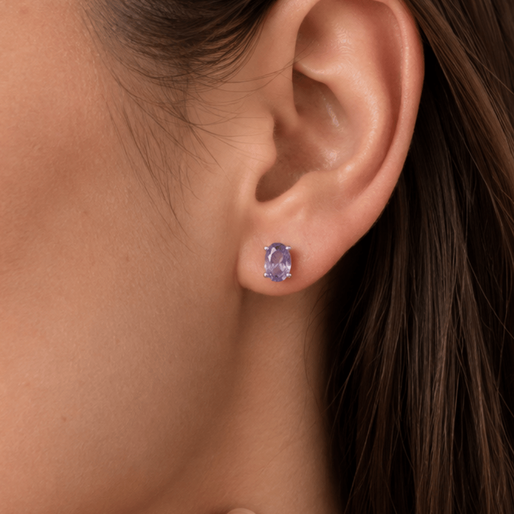 Oval Stud Earrings