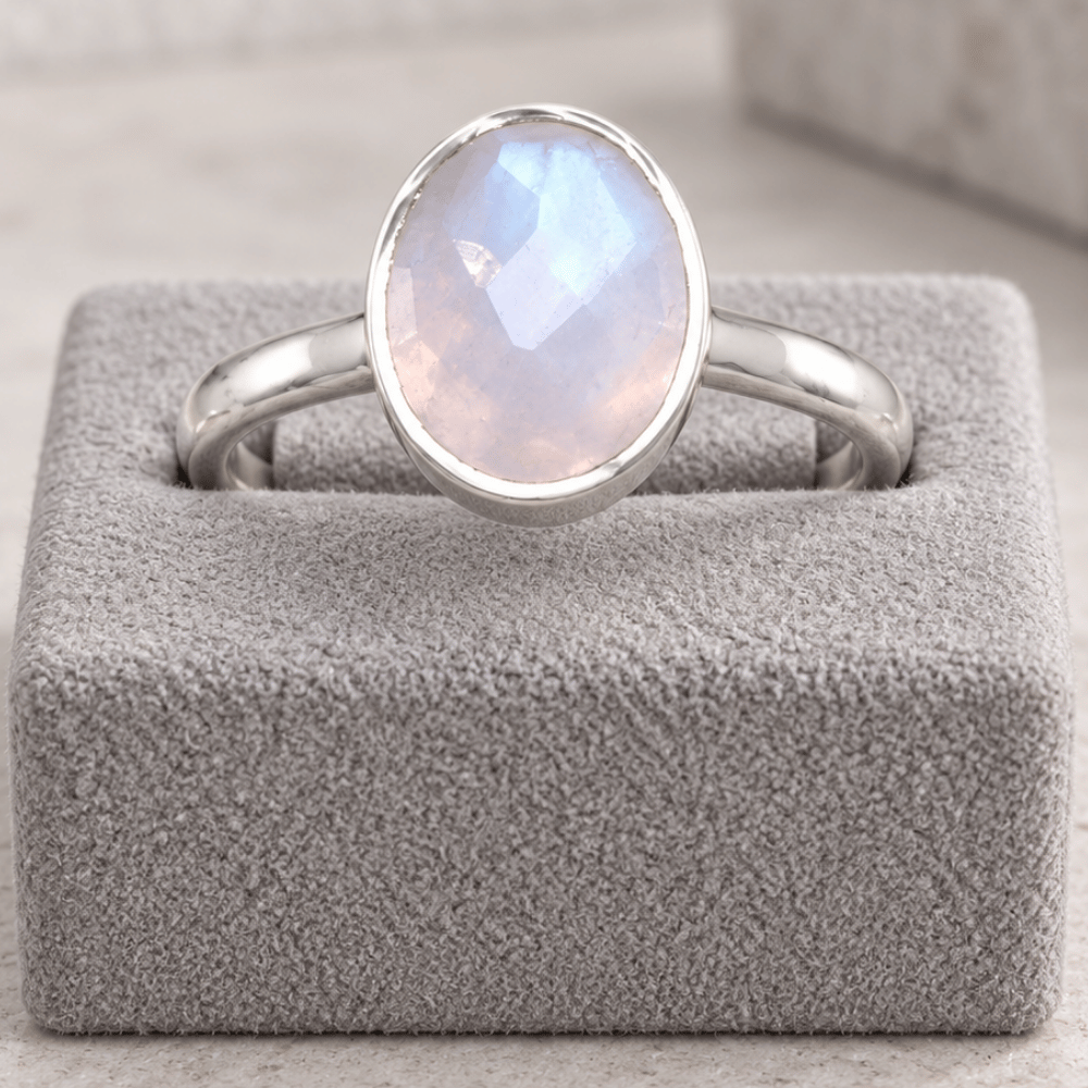 Faceted Sterling Silver Ring