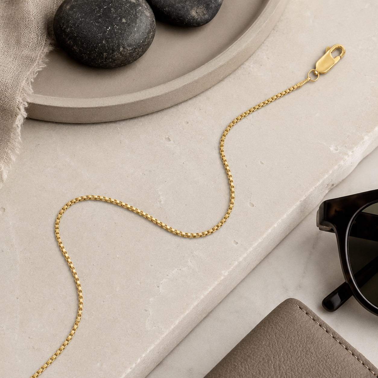 14/20 Gold Filled Box Chain Necklace - 1.5mm