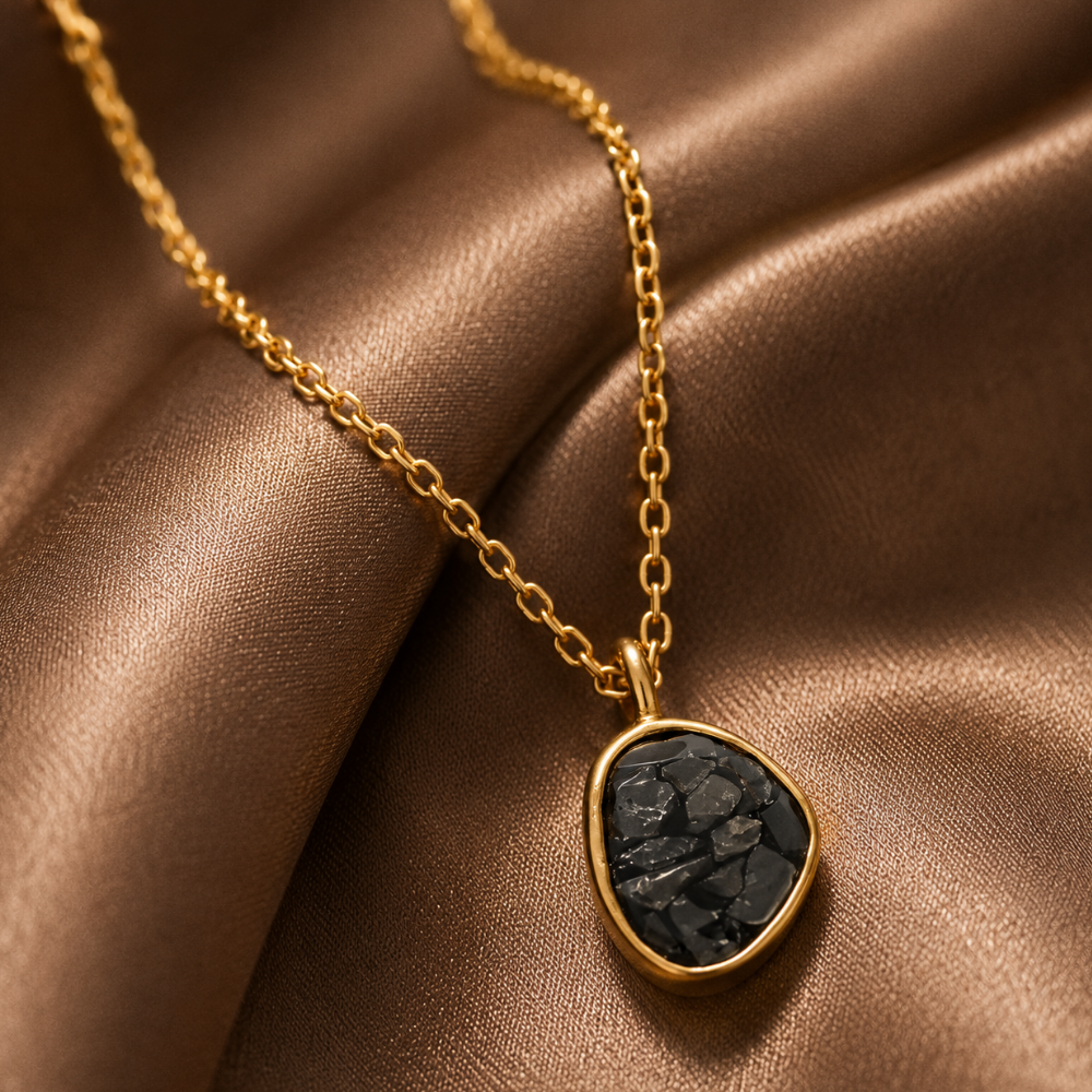 16" + 2" 14 Karat Gold Plated Diamond Chip Necklace