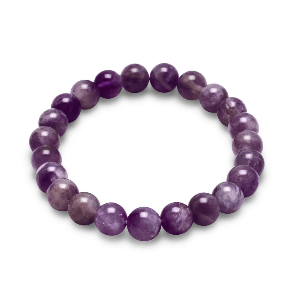 8mm Round Stone Bead Stretch Bracelet