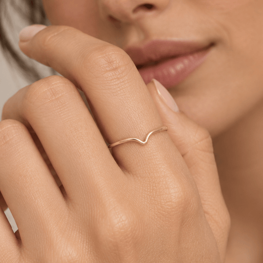 14/20 Gold Filled Thin "V" Design Ring