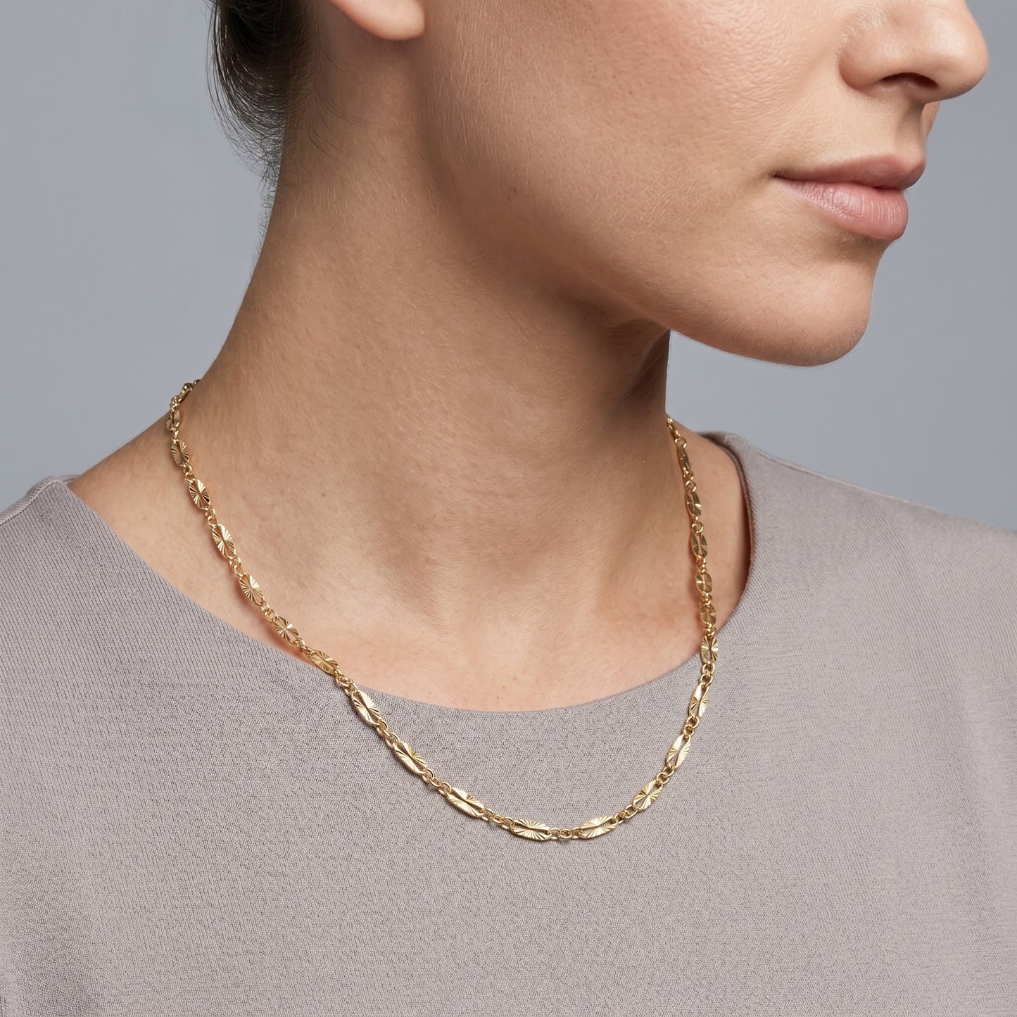 14/20 Gold Filled Starburst Chain Necklace - 2.5mm
