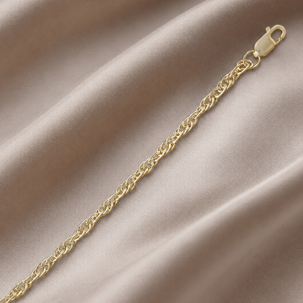 14/20 Gold Filled Rope Chain Bracelet - 2.5mm - view 3