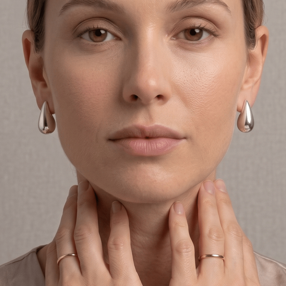 Hollow Raindrop Earrings