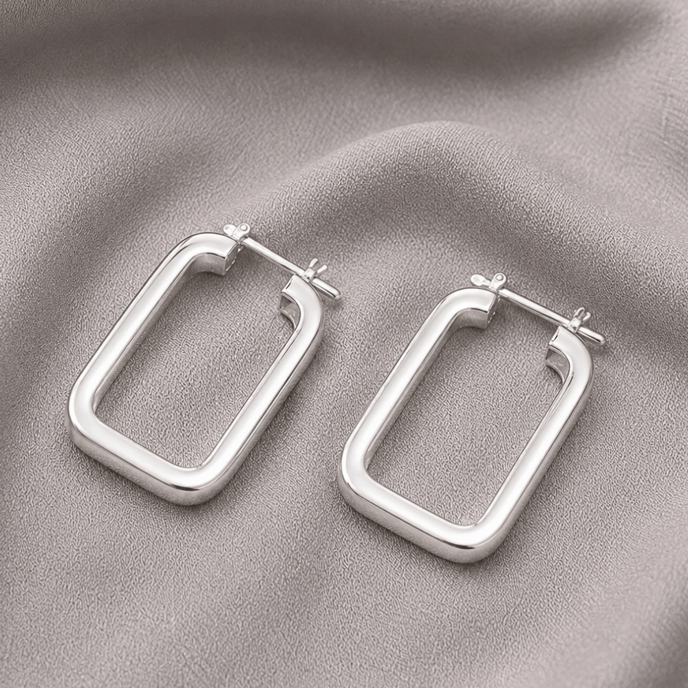2mm x 24mm Square Hoop Earrings