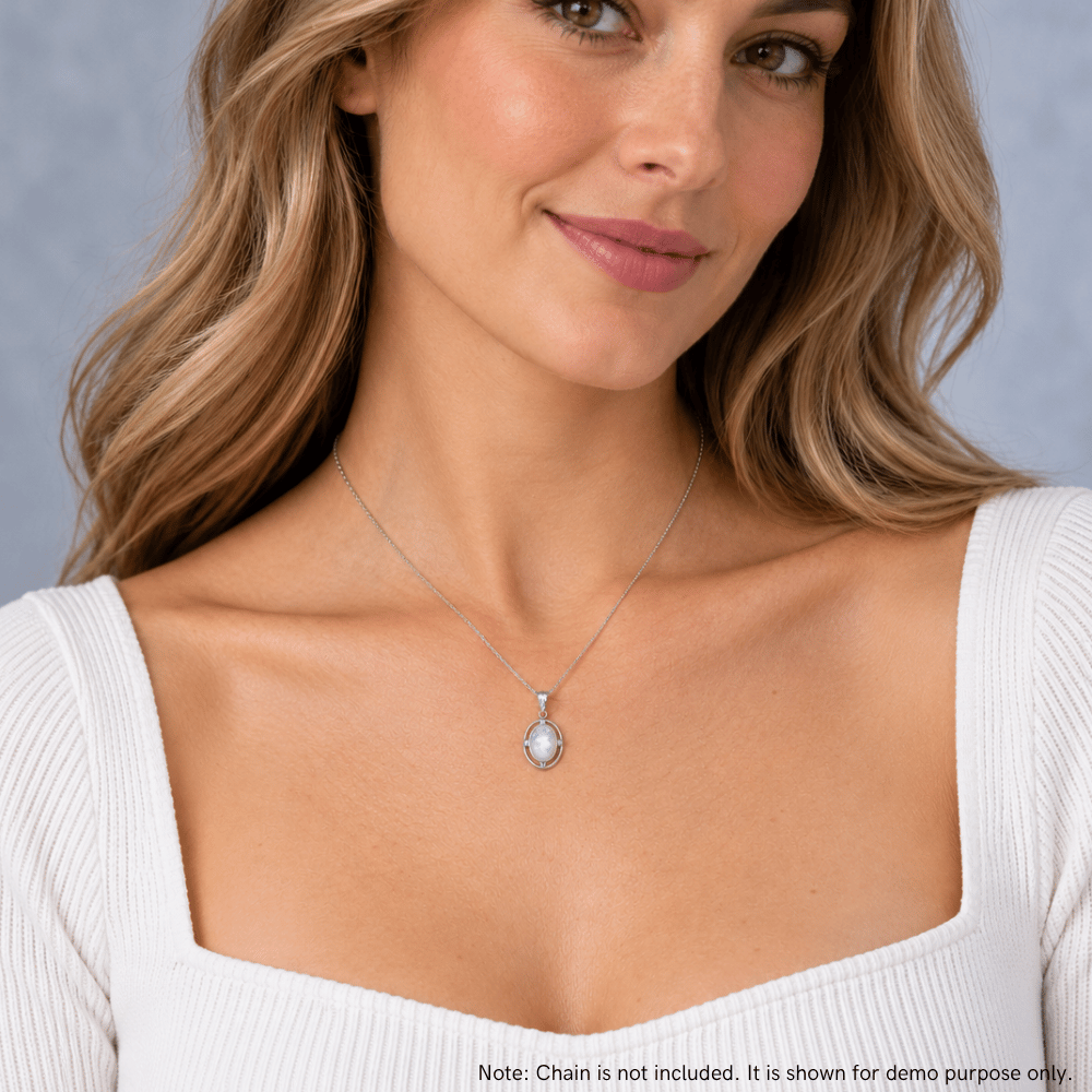 Rainbow Moonstone Pendant - view 4