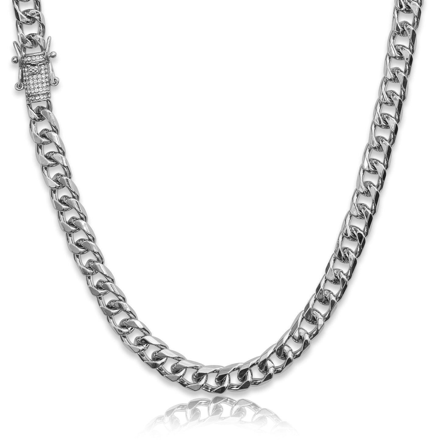 Stainless Steel Diamond-Cut Chain - 9mm