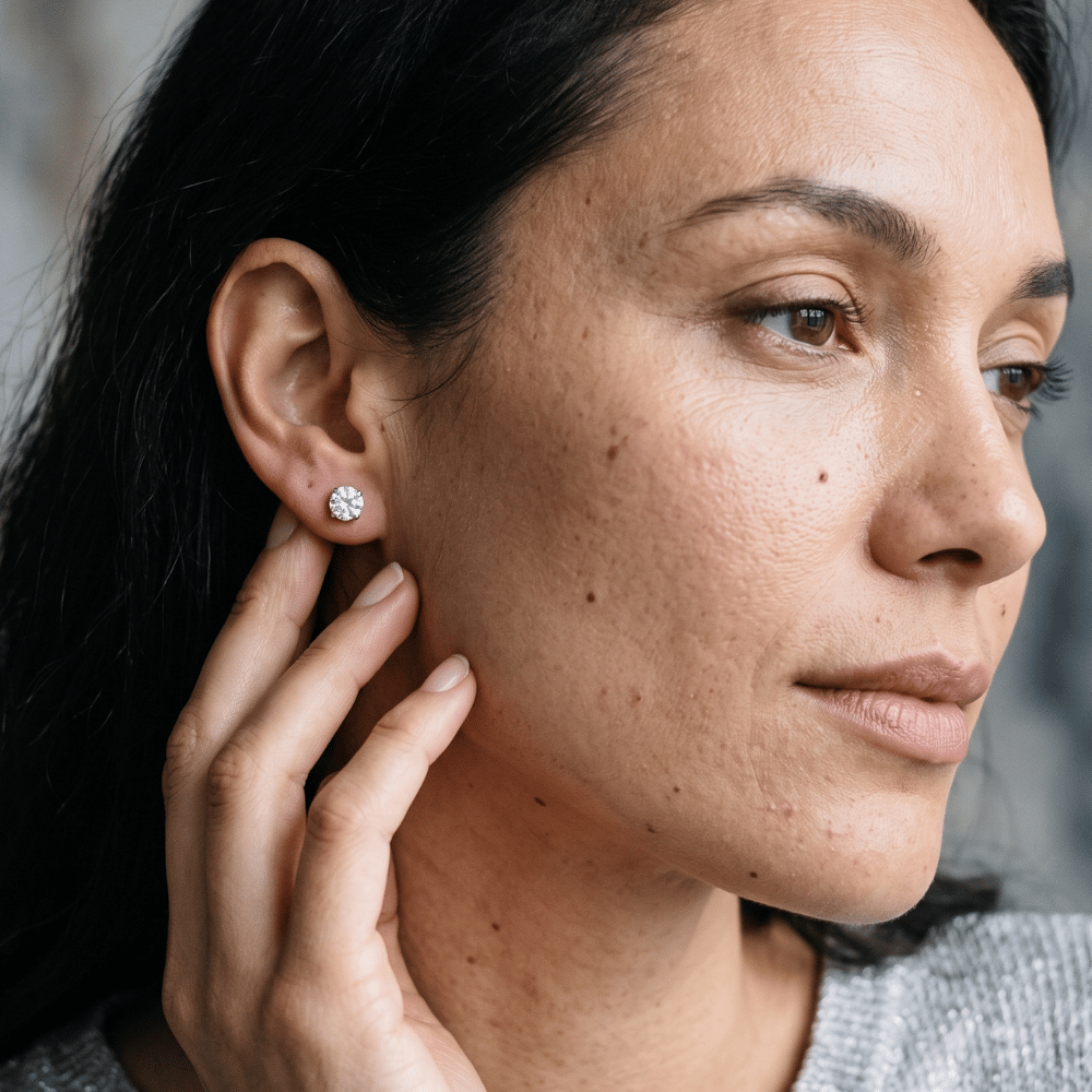 Cubic Zirconia Stud Earrings
