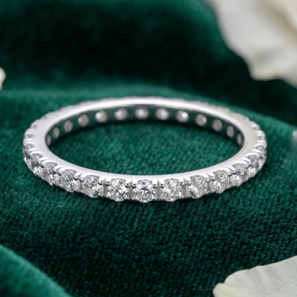 Clear CZ Eternity Band Ring