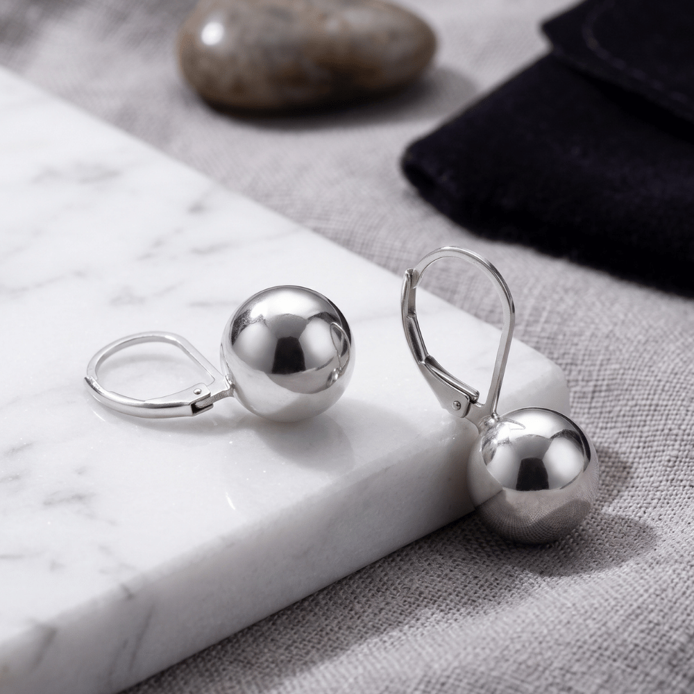 Ball Lever Back Earrings