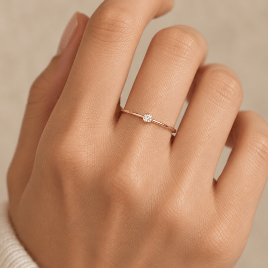 14/20 Gold Filled CZ Thin Ring