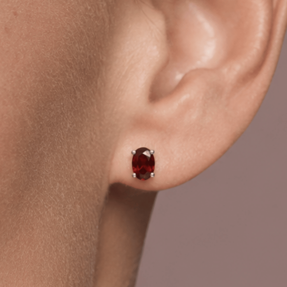 Oval Stud Earrings
