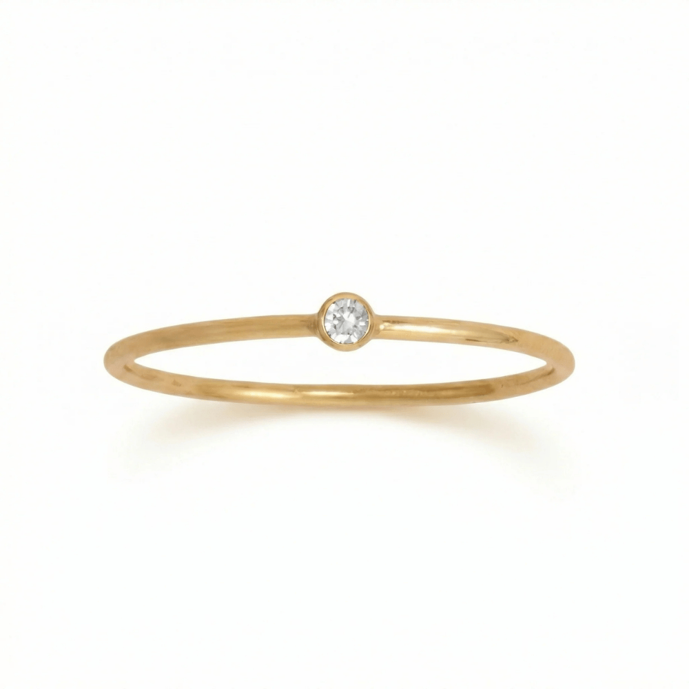 14/20 Gold Filled 2mm Lab Grown Diamond Ring - view 5