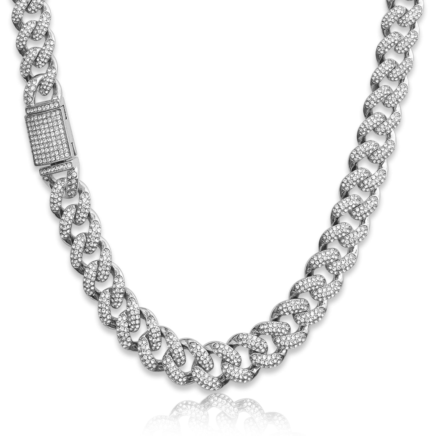 Iced Out Miami Cuban Link Chain - 15mm