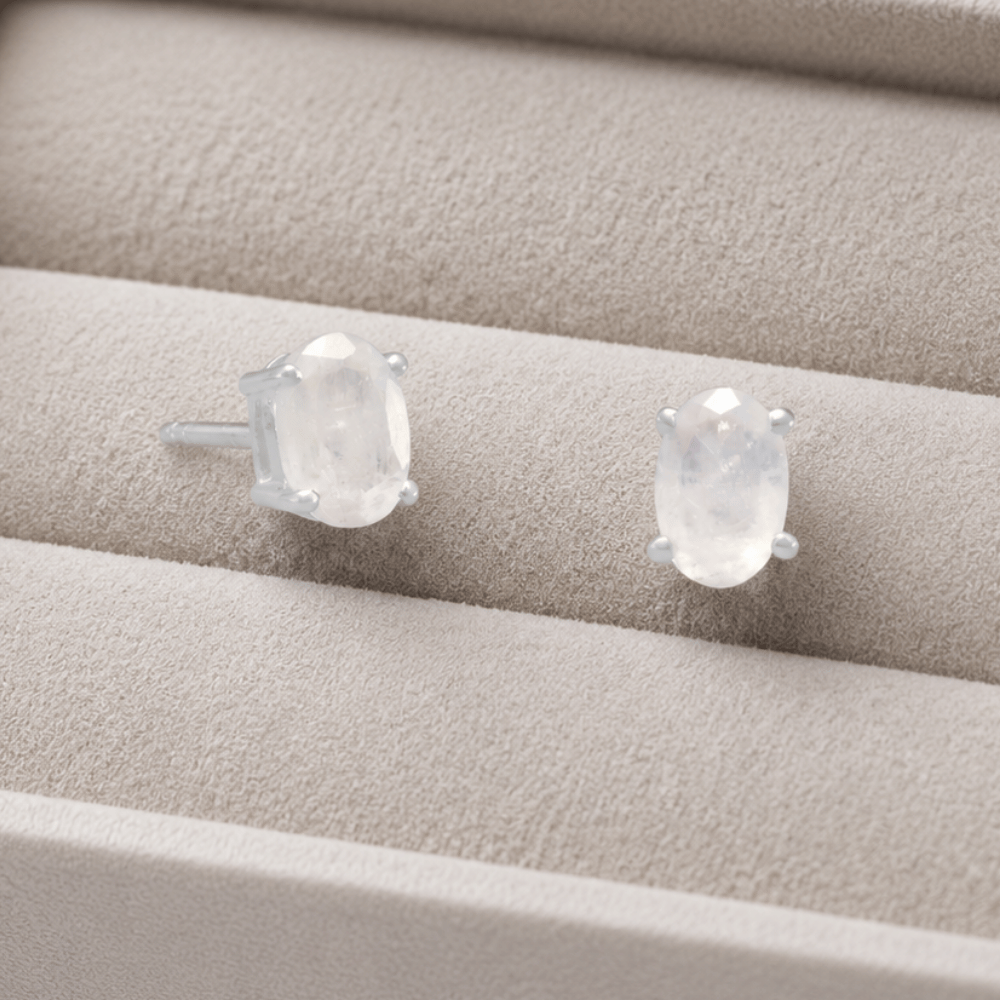 Oval Stud Earrings