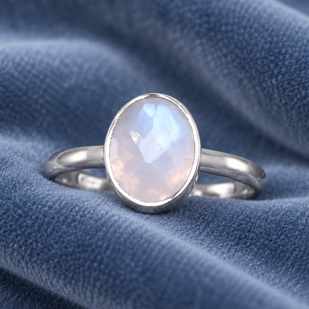 Faceted Sterling Silver Ring