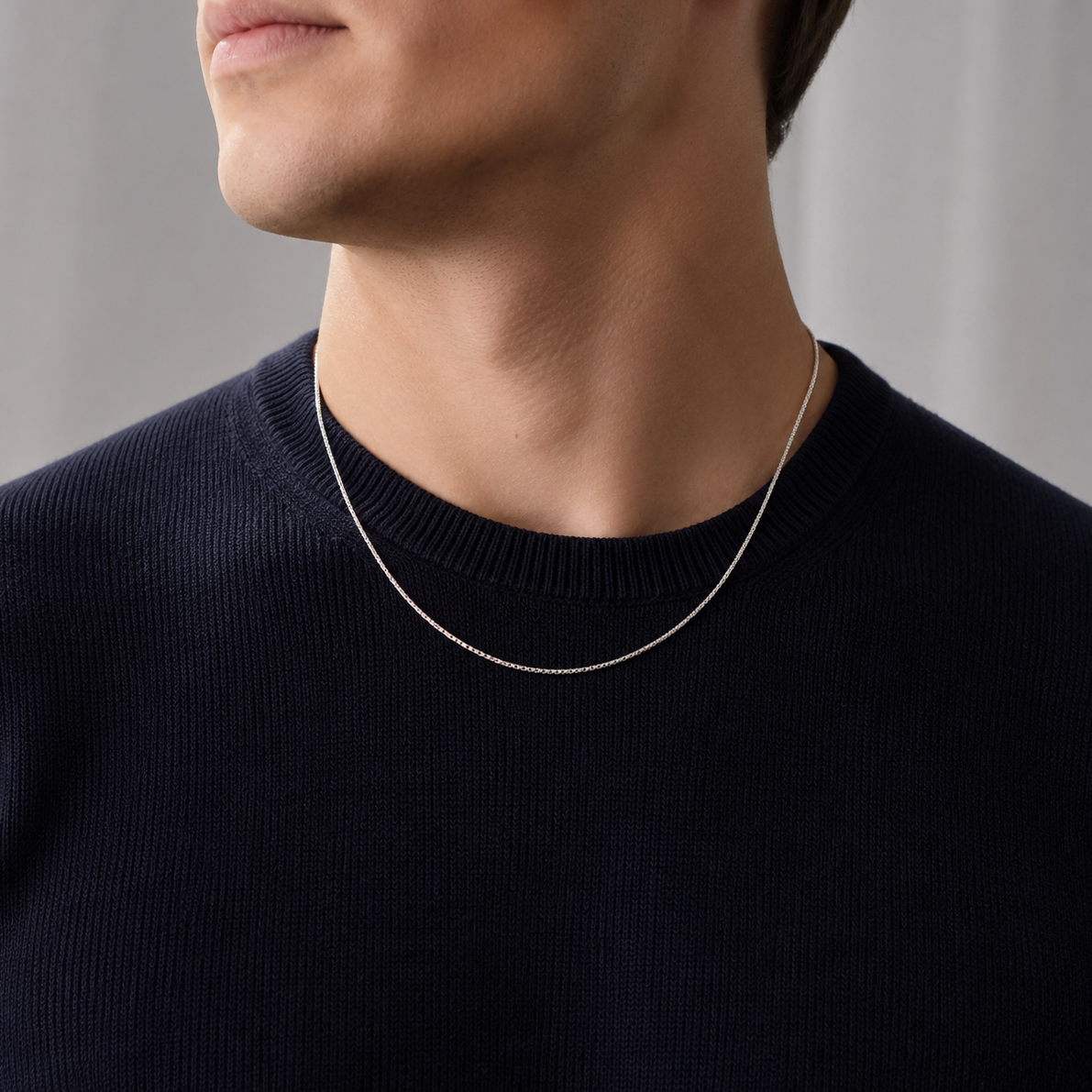 925 Sterling Silver Box Chain Necklace - 1.2mm