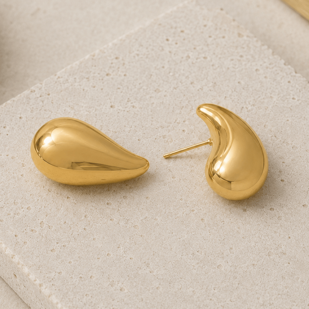 Hollow Raindrop Earrings