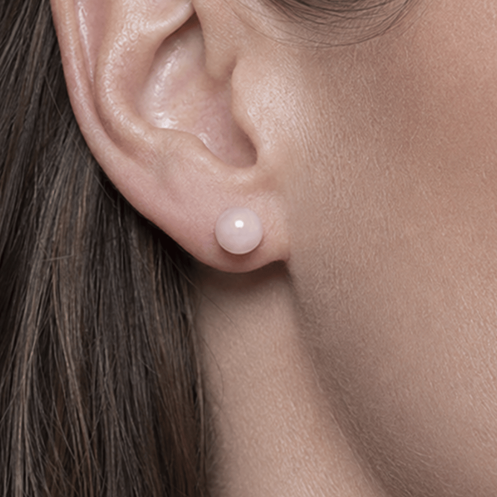 Rose Quartz Stud Earrings