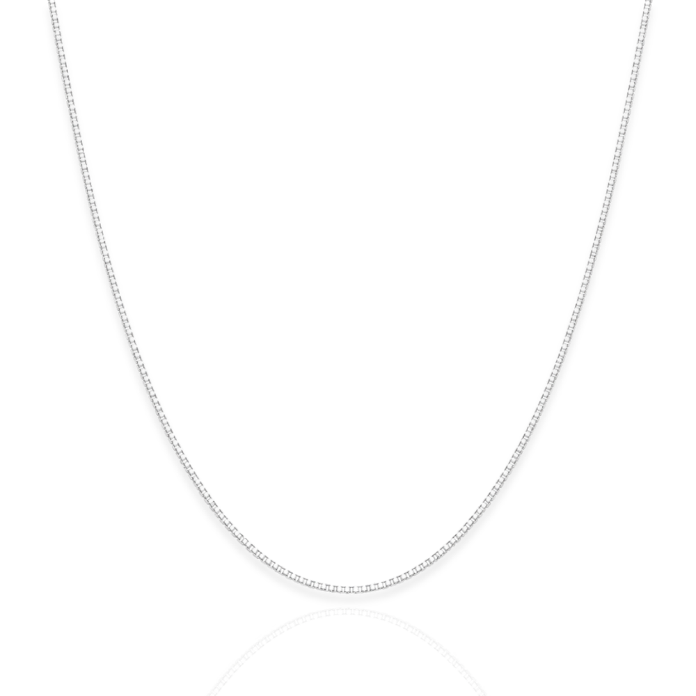 925 Sterling Silver Light Box Chain Necklace - 1.1mm