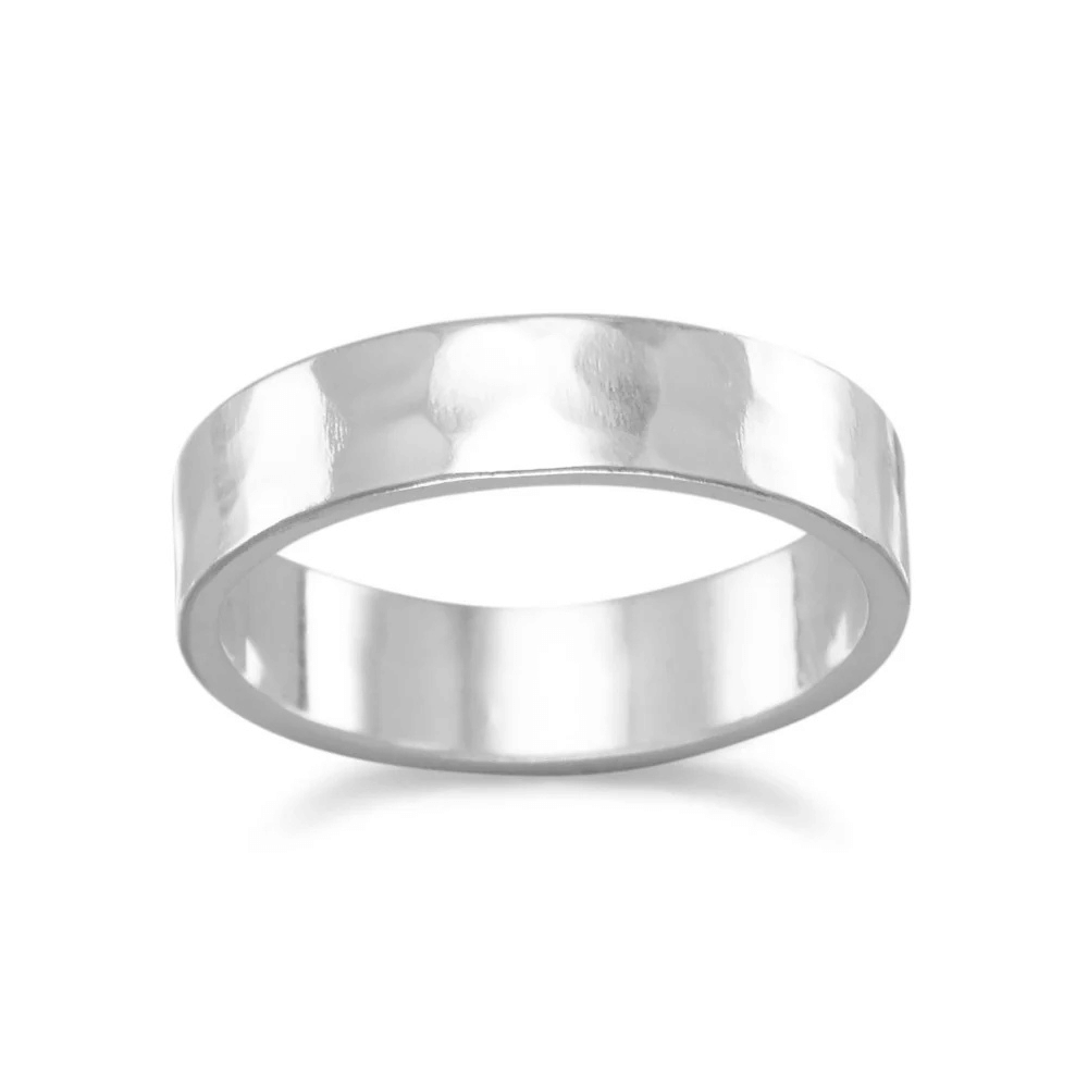 Hammered 5mm Band - view 5