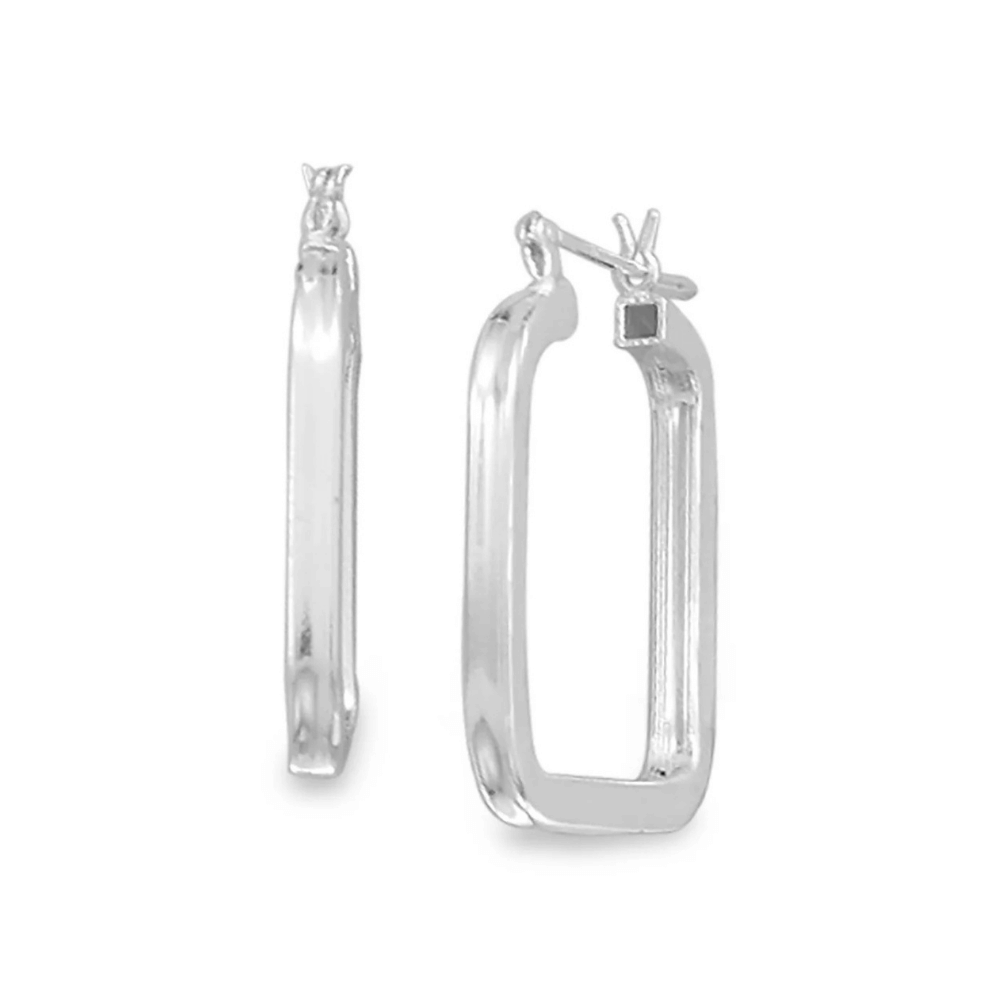 2mm x 24mm Square Hoop Earrings