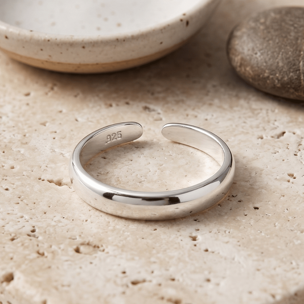 Polished Adjustable Toe Ring