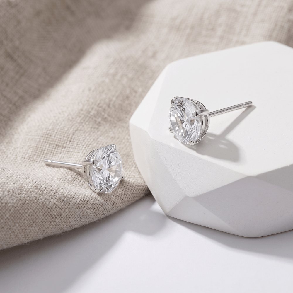Cubic Zirconia Stud Earrings