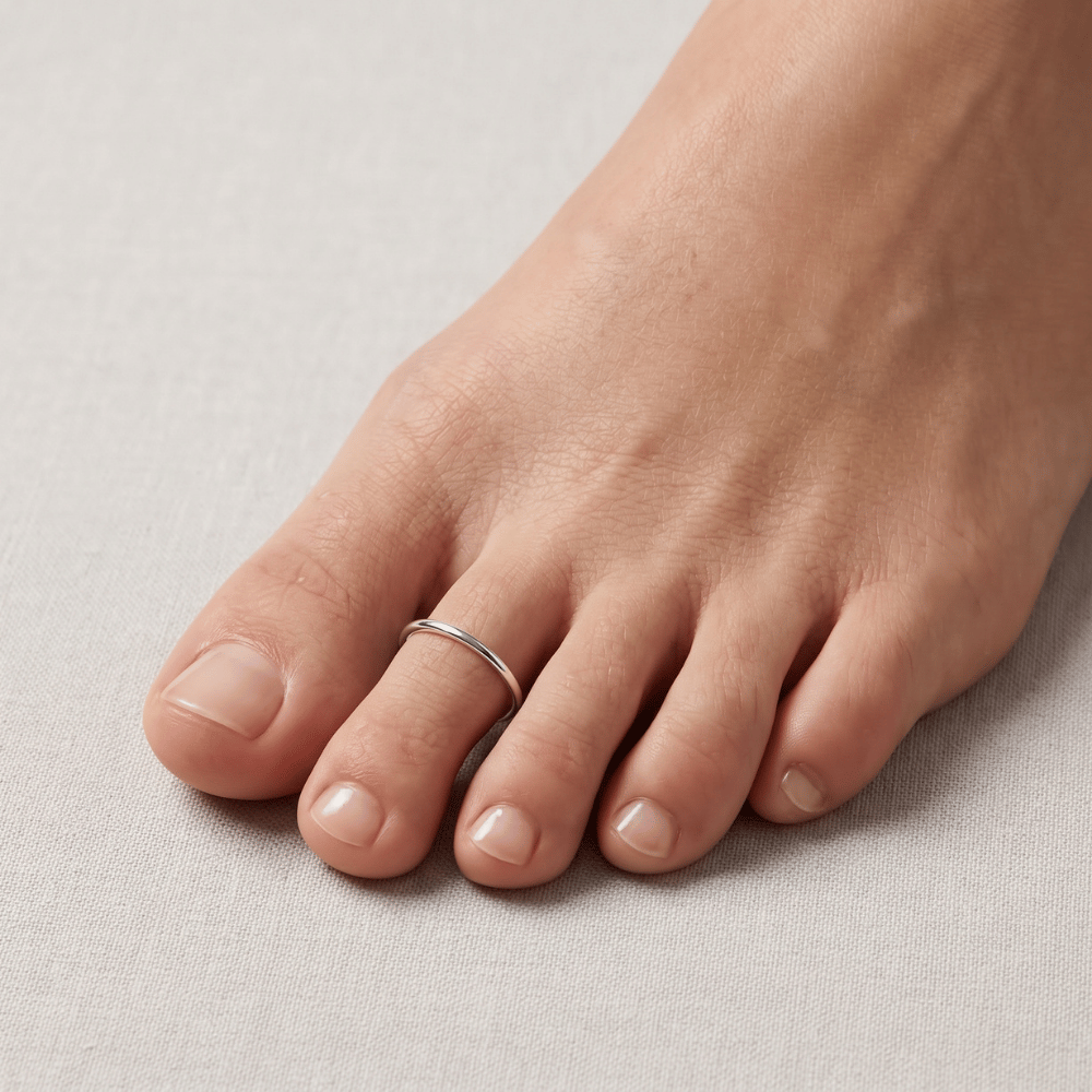 Polished Adjustable Toe Ring