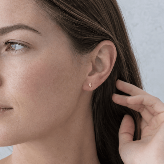 Lightning Bolt Stud Earrings