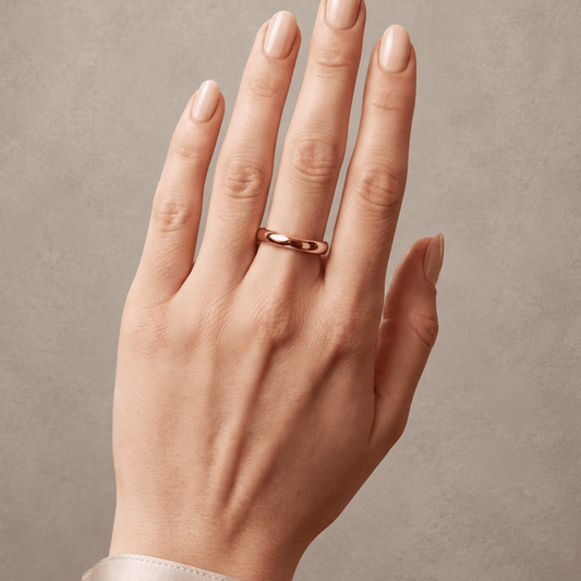 Domed Solid Copper Ring