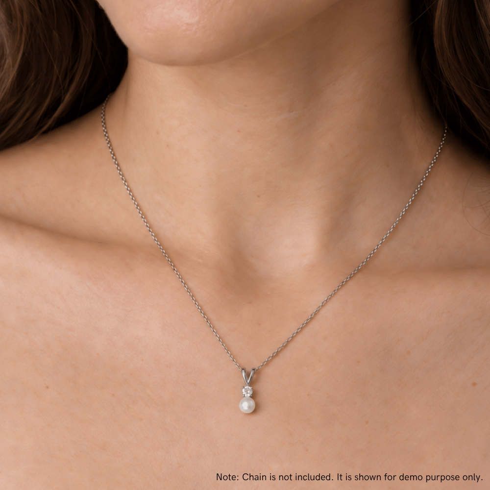 CZ and Cultured Freshwater Pearl Slide