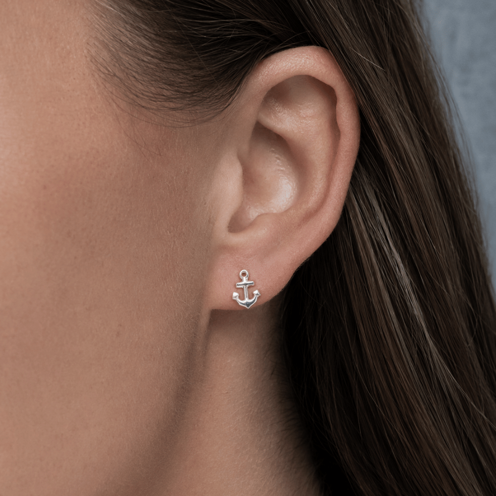 Anchor Stud Earrings