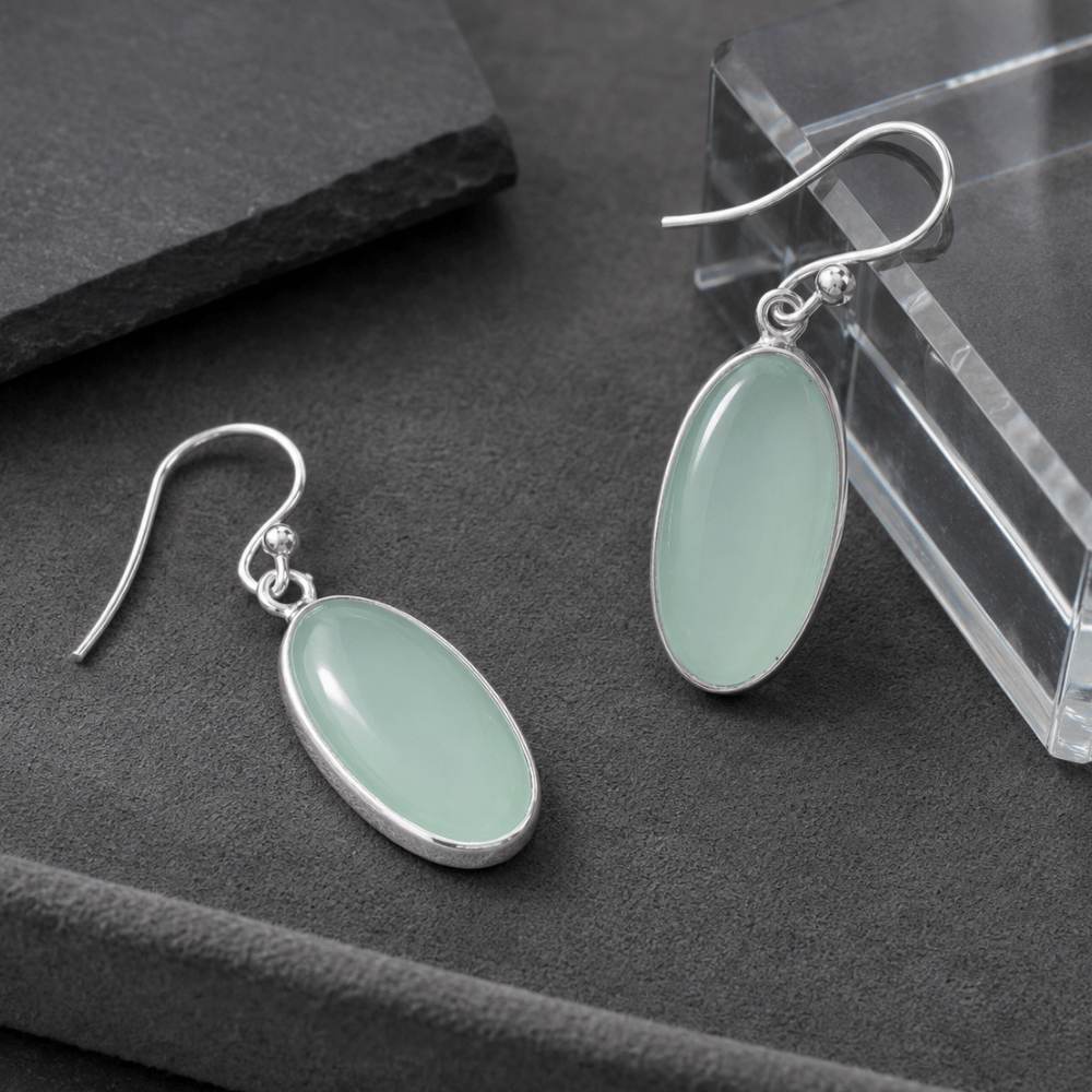 Oval French Wire Earrings