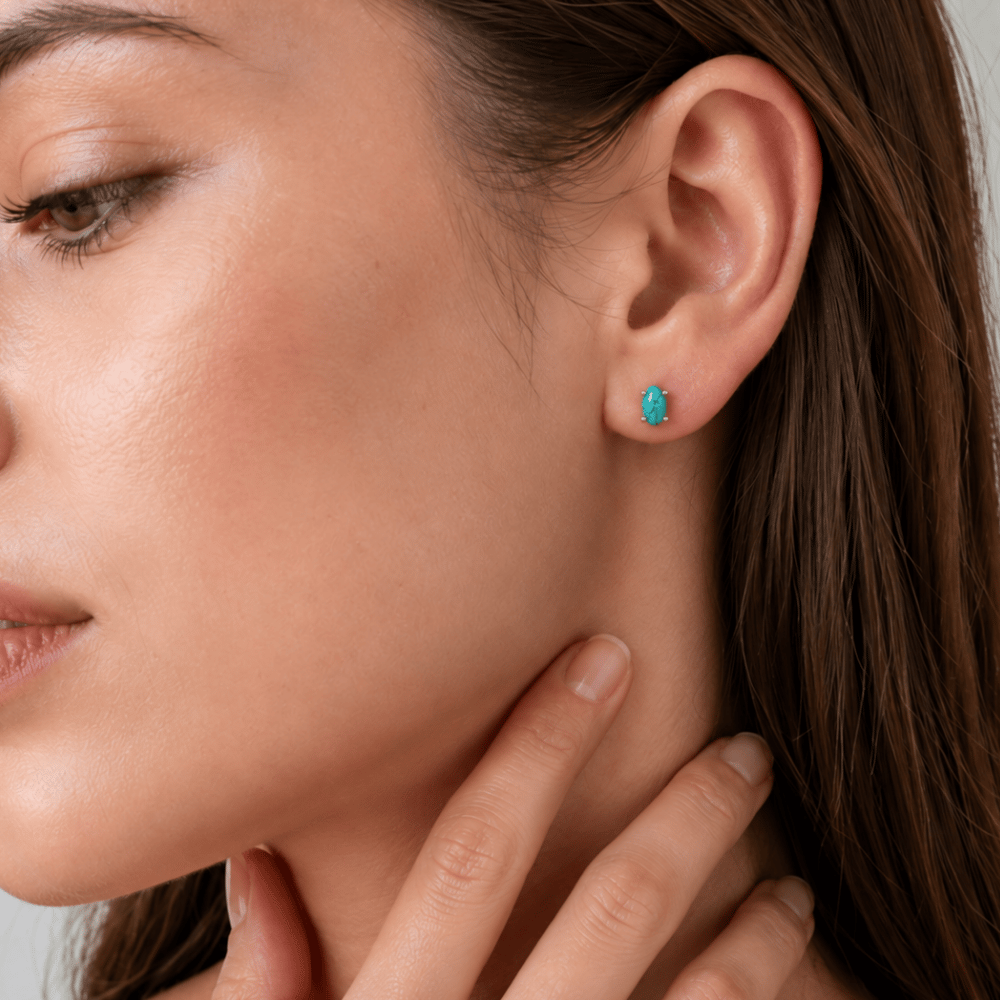 Oval Stud Earrings