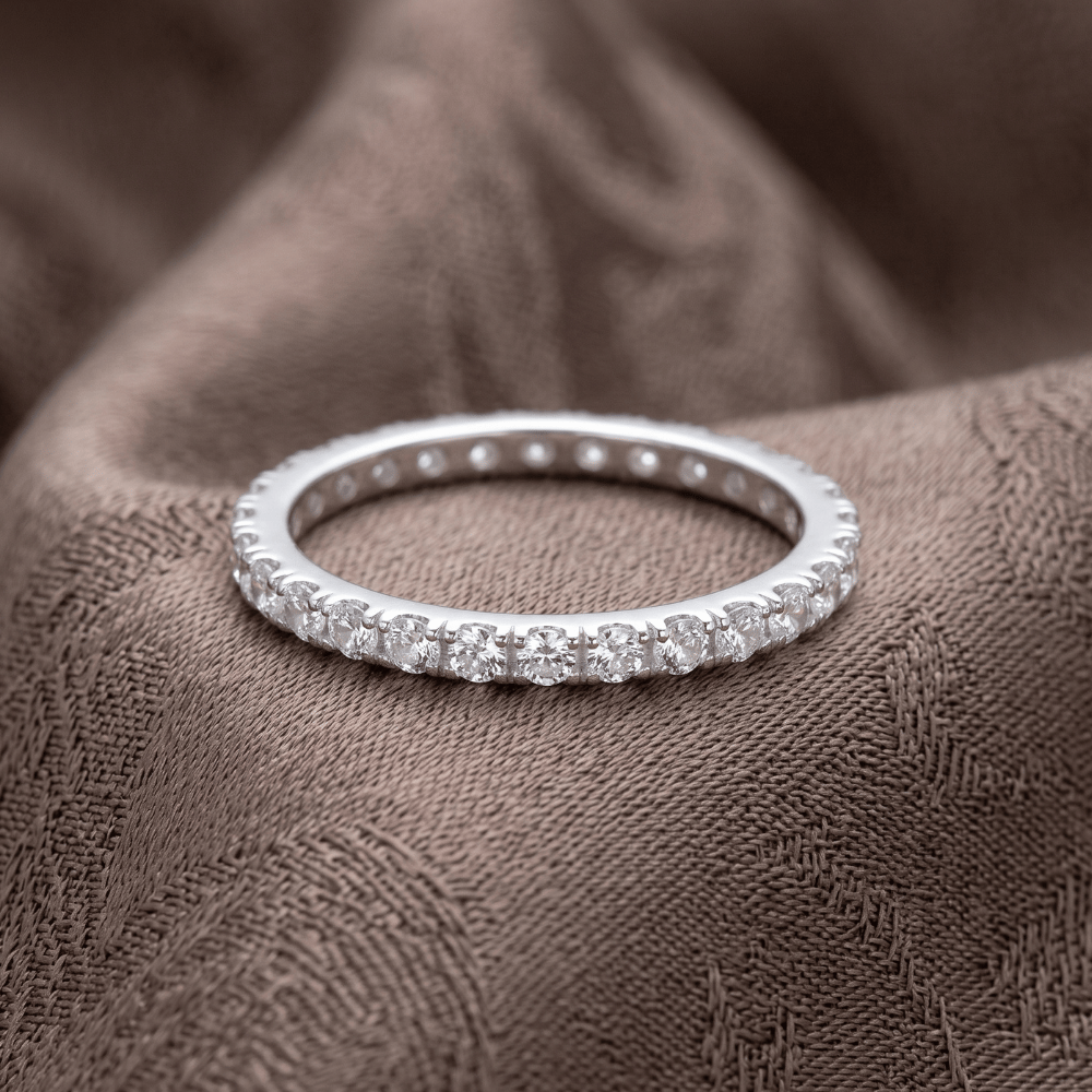 Clear CZ Eternity Band Ring