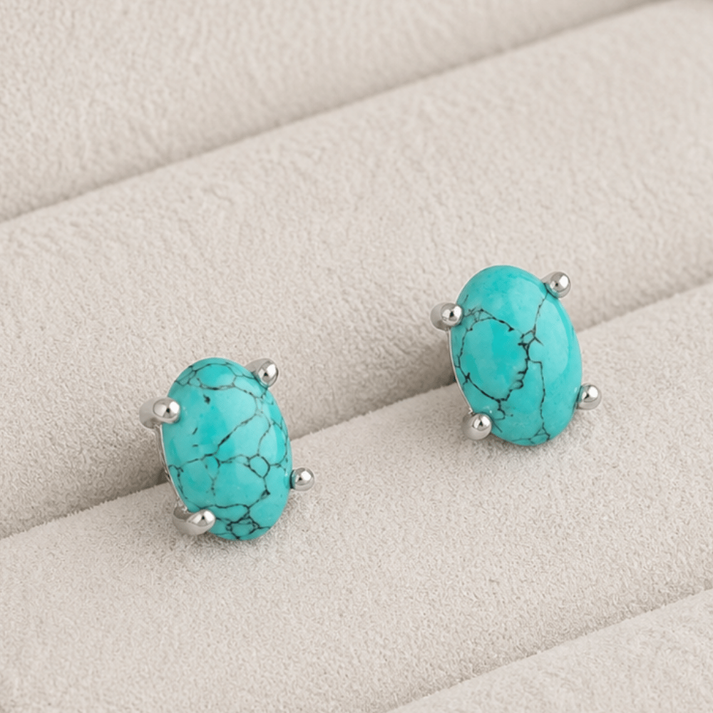 Oval Stud Earrings