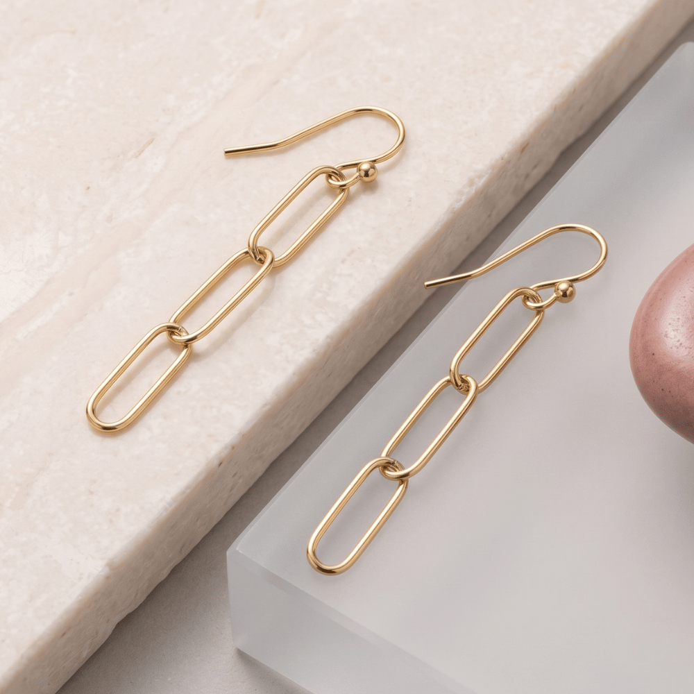 14/20 Gold Filled Paperclip French Wire Earrings