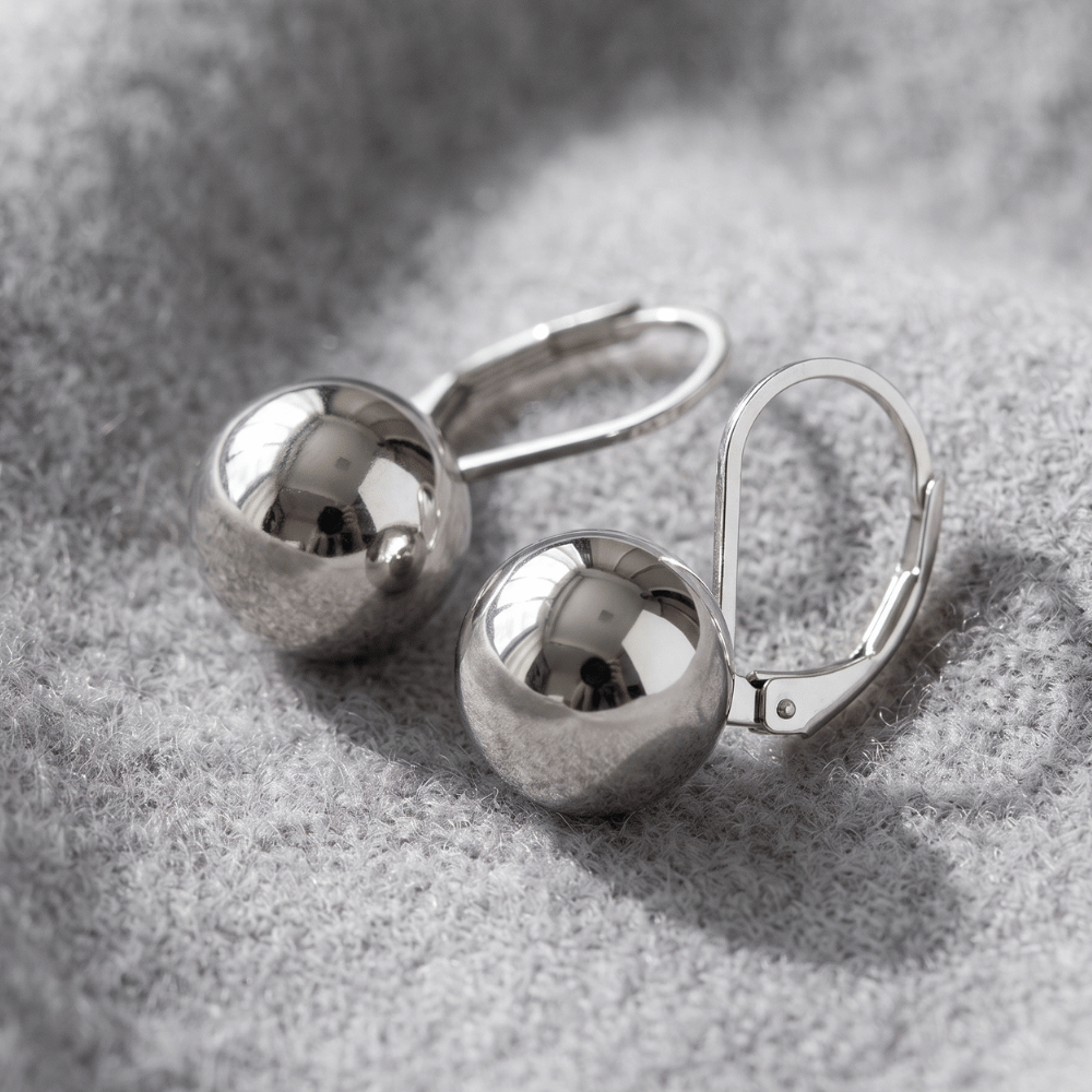 Ball Lever Back Earrings
