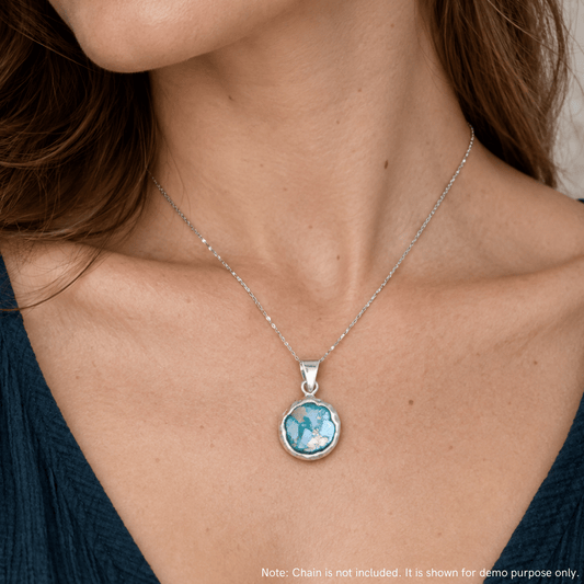 11mm Round Roman Glass Pendant