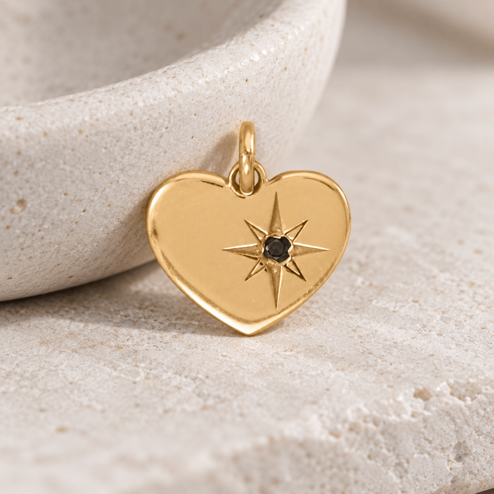 Black Diamond Heart Pendant