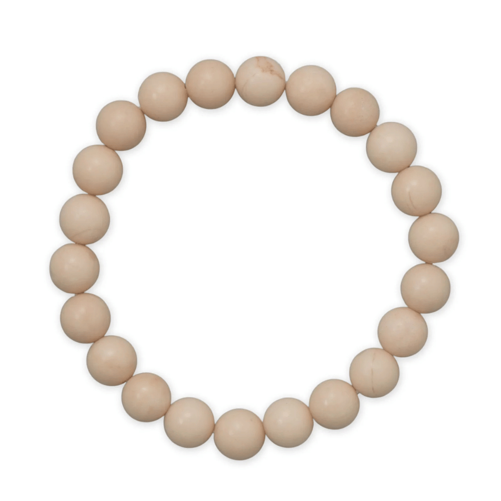 8mm Round Stone Bead Stretch Bracelet