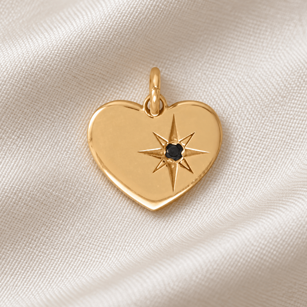 Black Diamond Heart Pendant