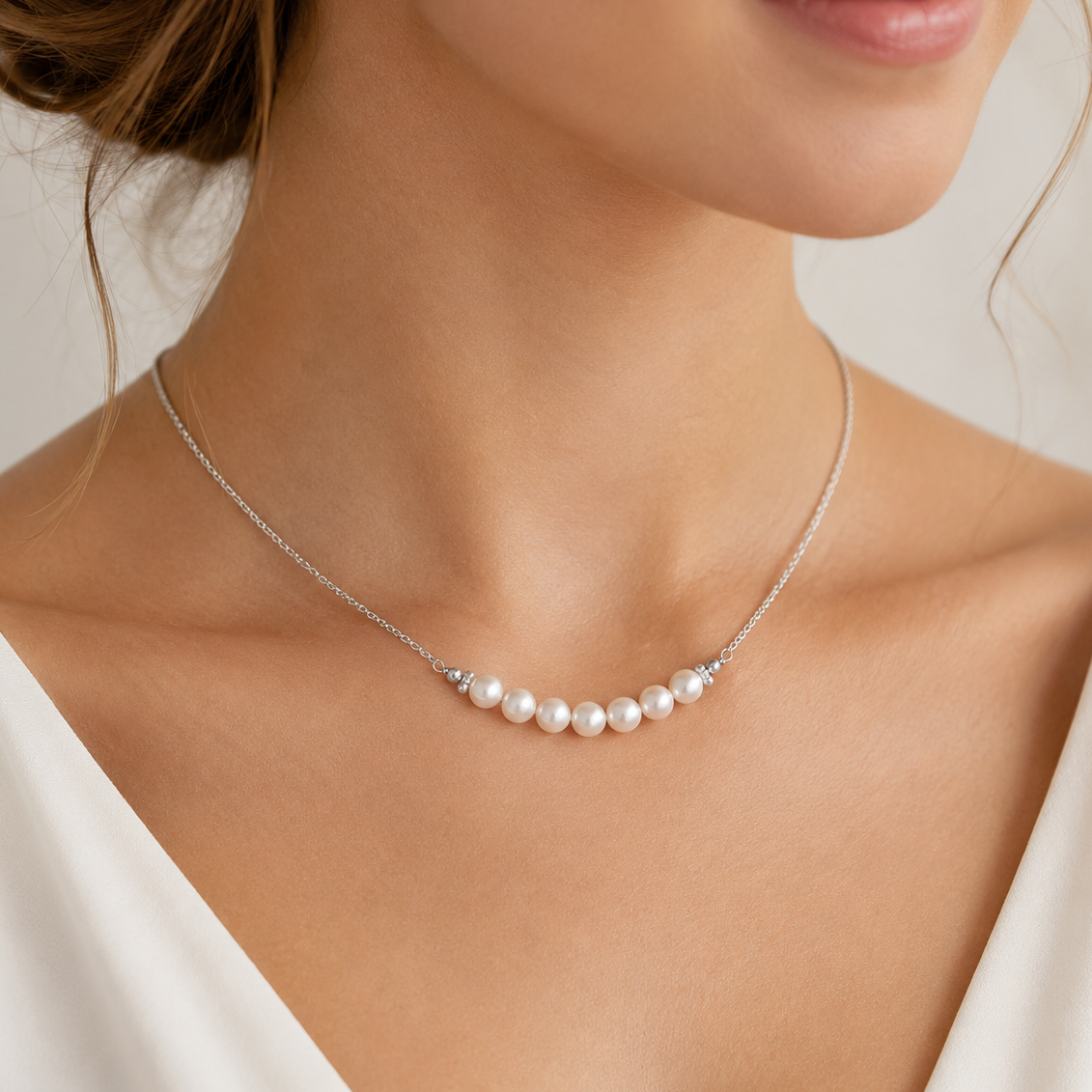 Beautiful Cultured Freshwater Pearl Back Drop Necklace