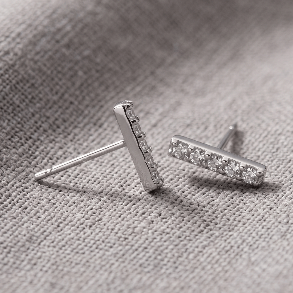 Mini CZ Bar Studs